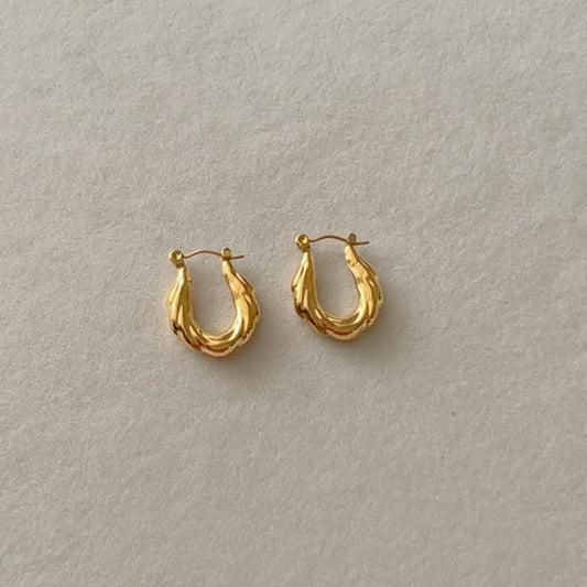 Harmony - Oval Hoop Stainless Steel Earrings