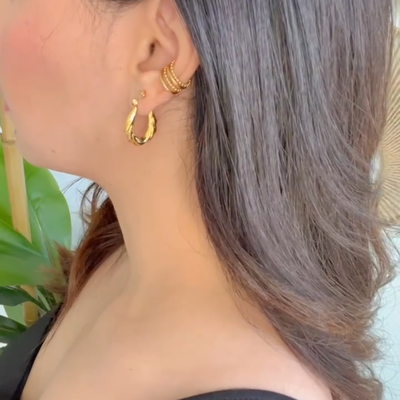 Harmony - Oval Hoop Stainless Steel Earrings