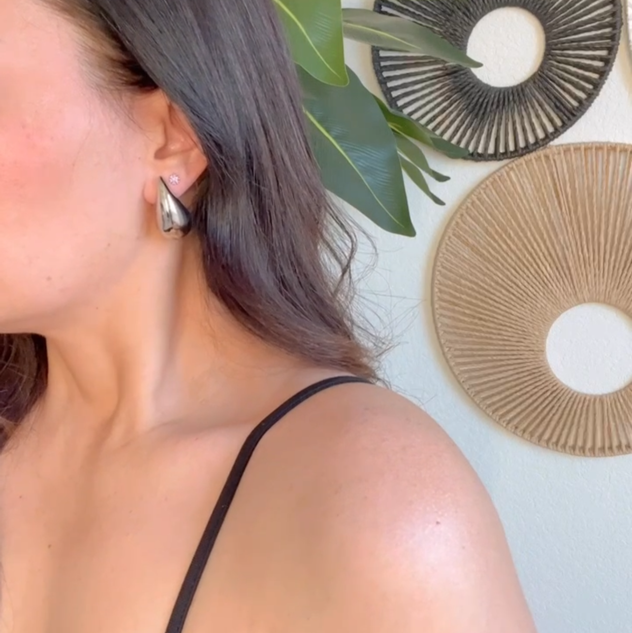 Dew - Gold and Silver Teardrop Earrings – Large and Minimalist