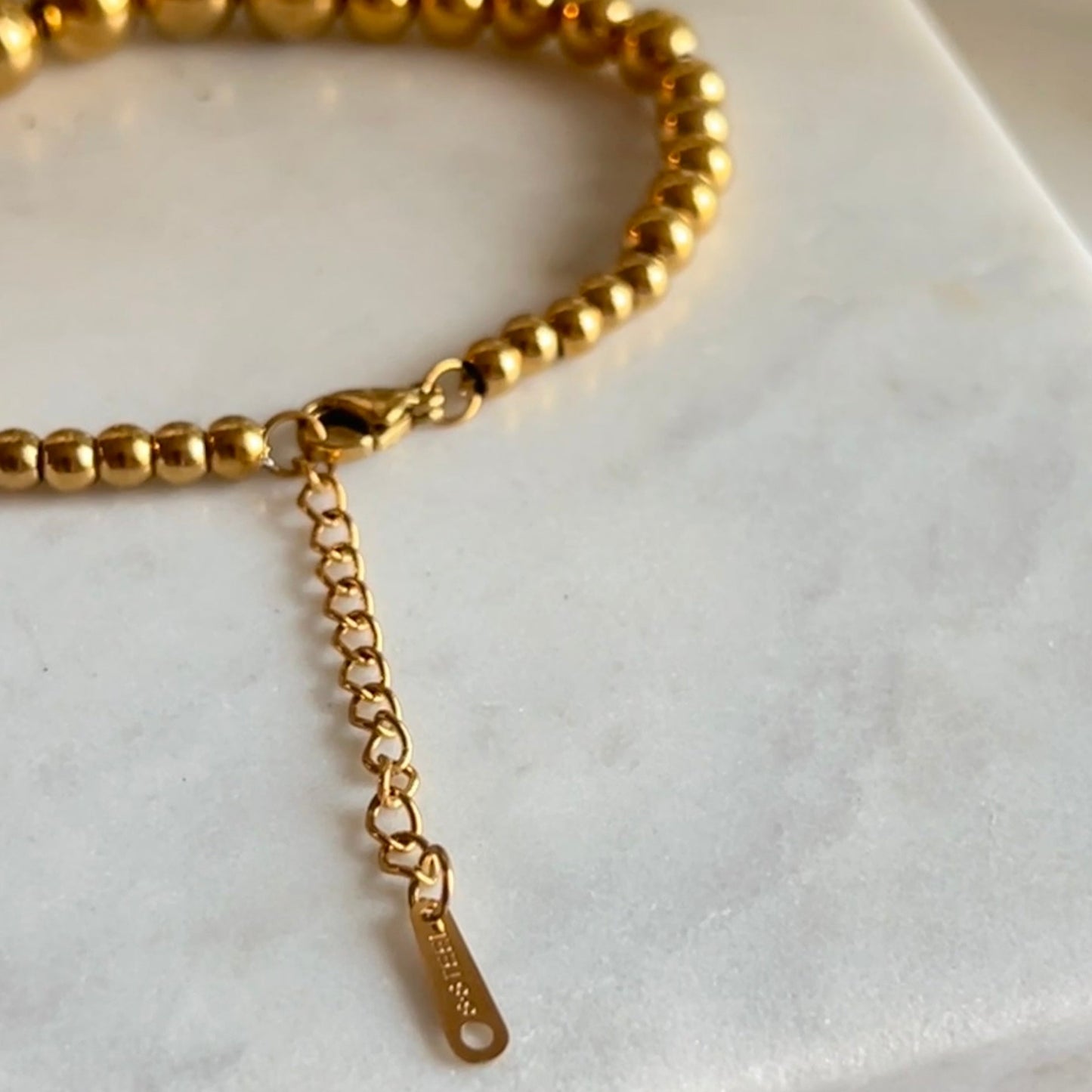 Bali - Gold Beaded Chain Bracelet