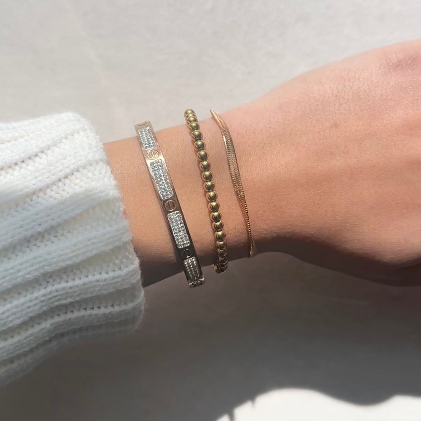 Classic Bangle Bracelet – Gold, Silver, Rose Gold