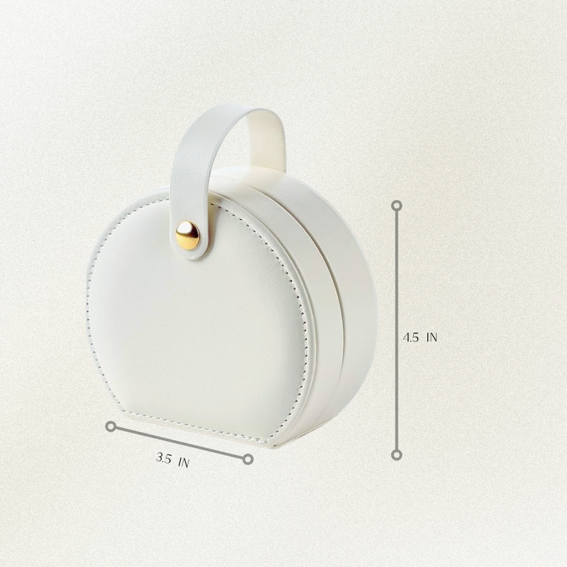 Minimalist cream jewelry organizer – waterproof, elegant, anti-scratch finish