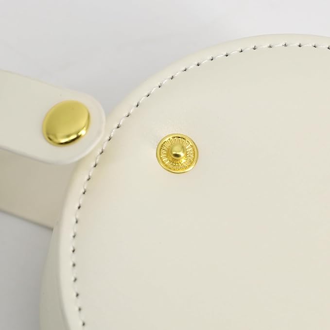 compact travel design with gold snap