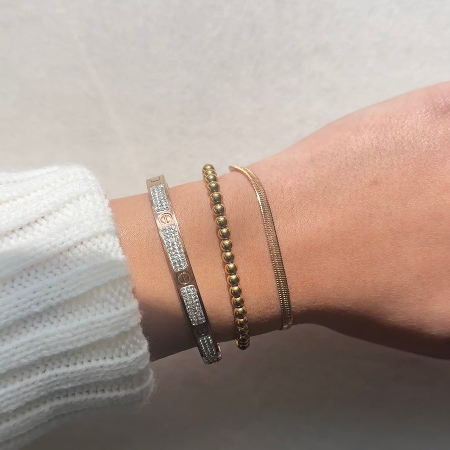 Classic Bangle Bracelet – Gold, Silver, Rose Gold