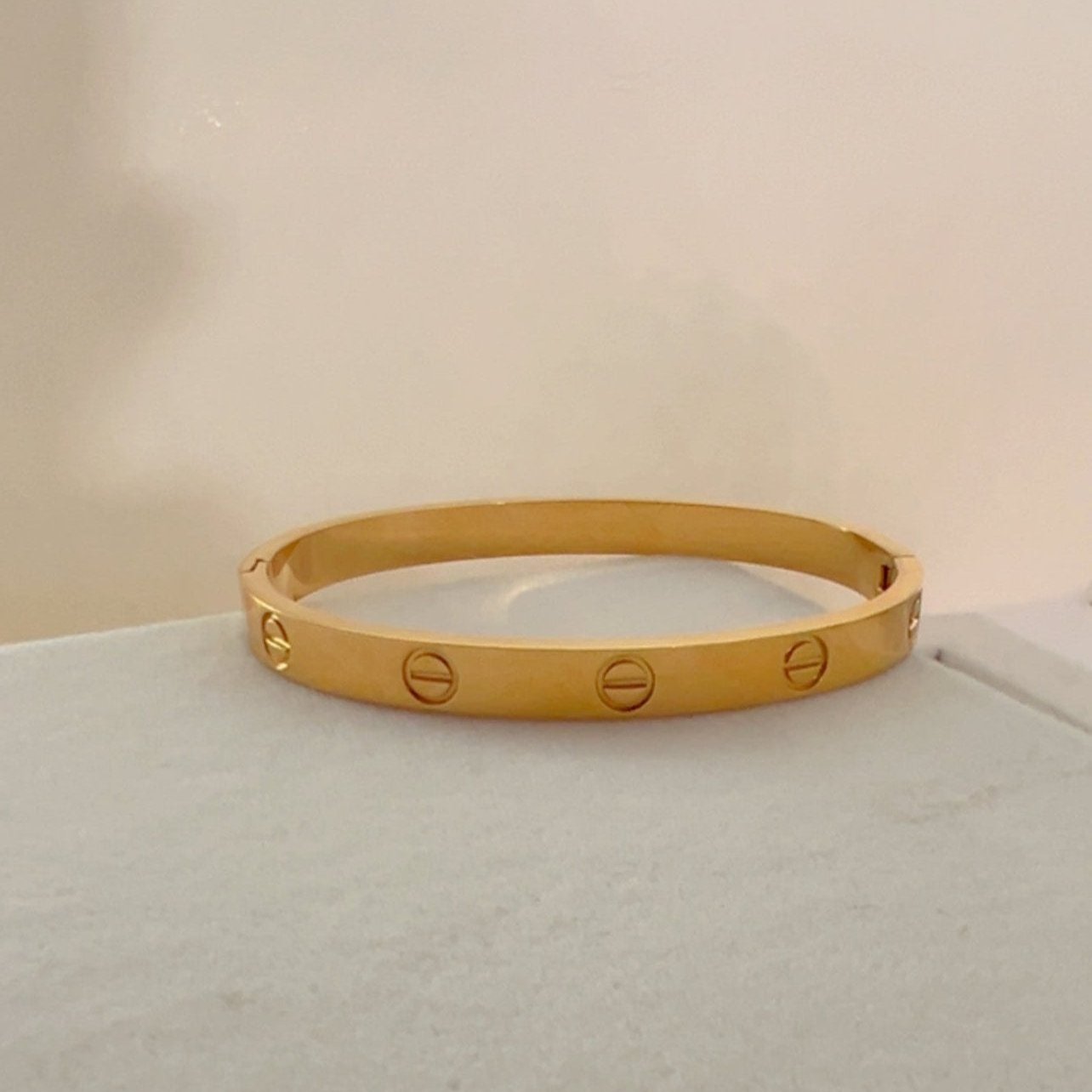 Affinity - Gold Bangle Bracelets – Plain and  Zirconia Styles