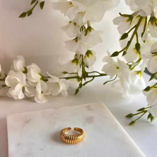 Dome Ring  Stainless Steel Minimalist Diadem Style