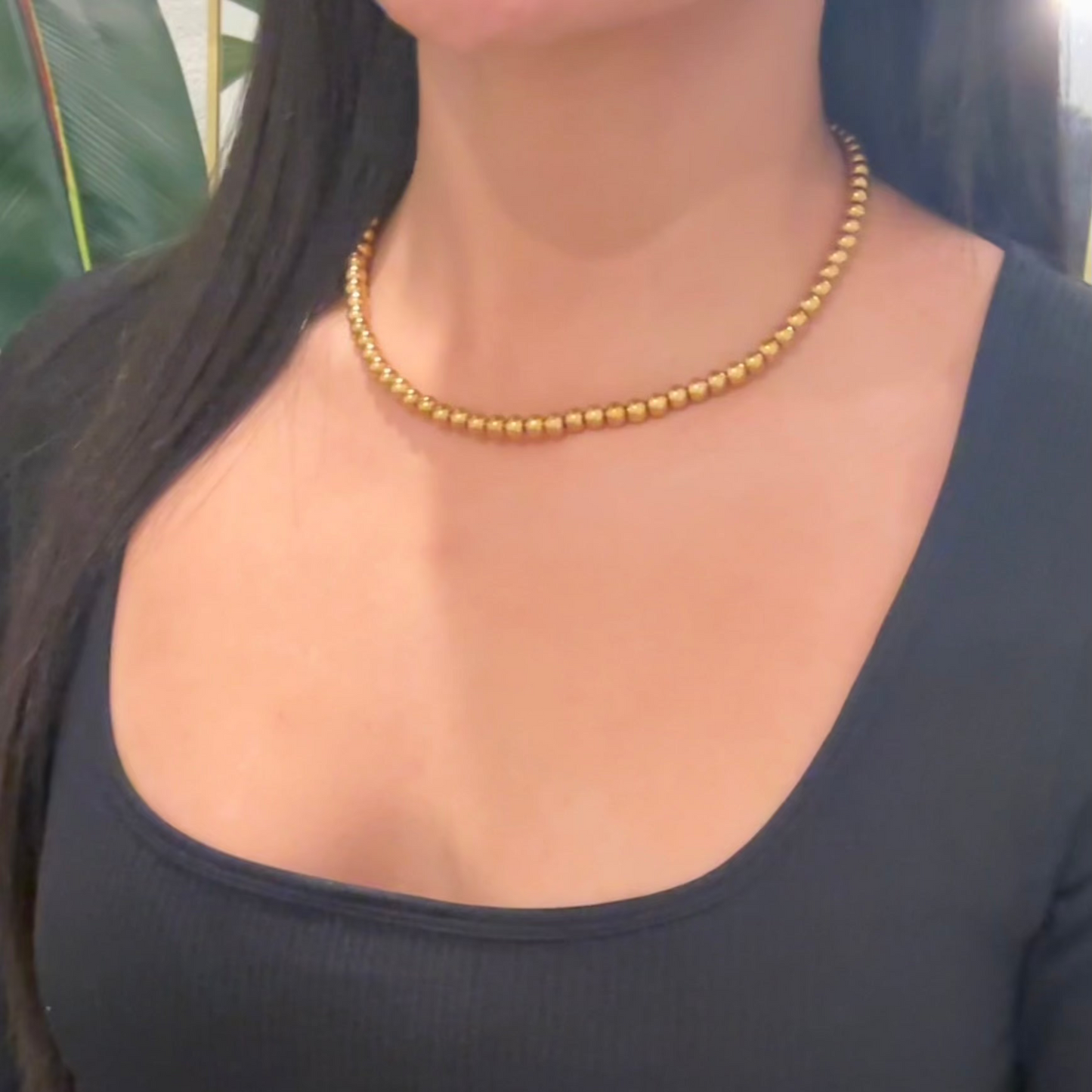 Beaded Chain Necklace – Multiple Sizes