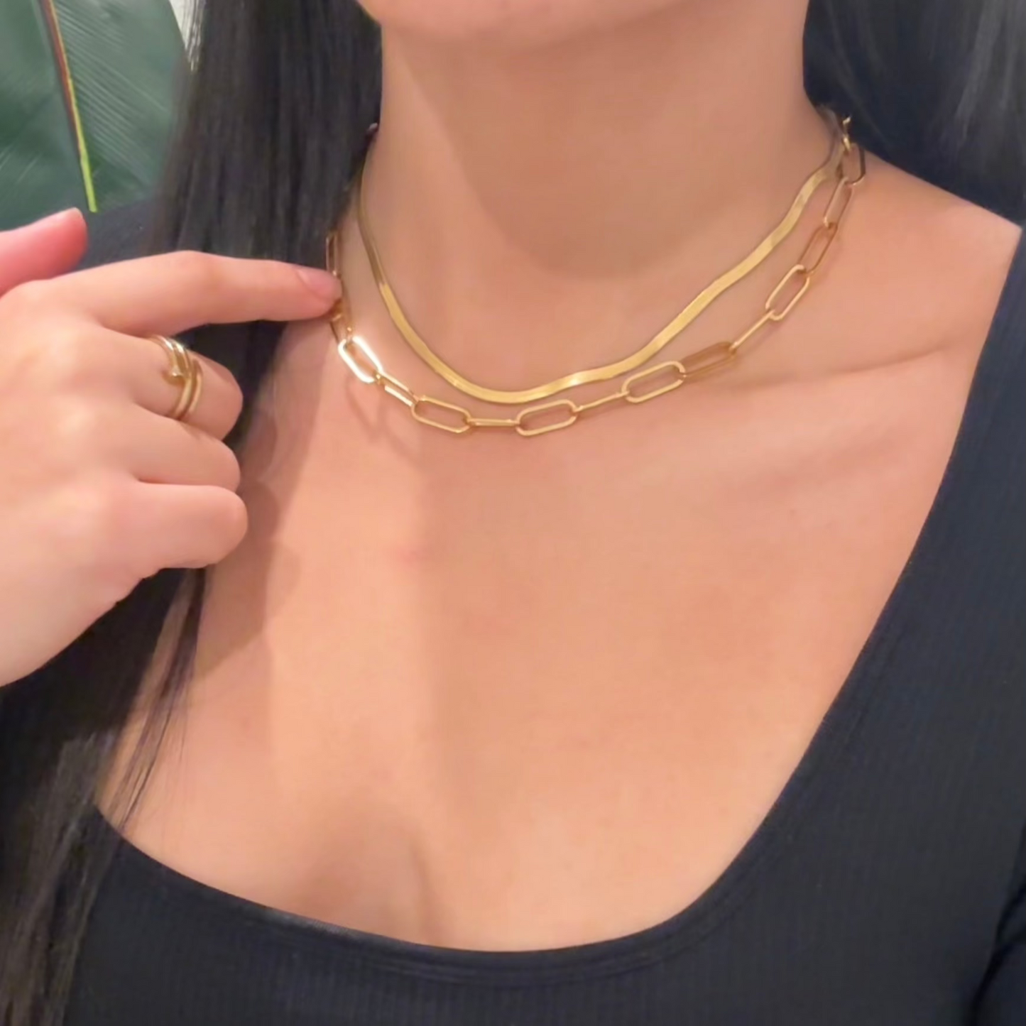 Paper Clip Chain Necklace – Stainless Steel