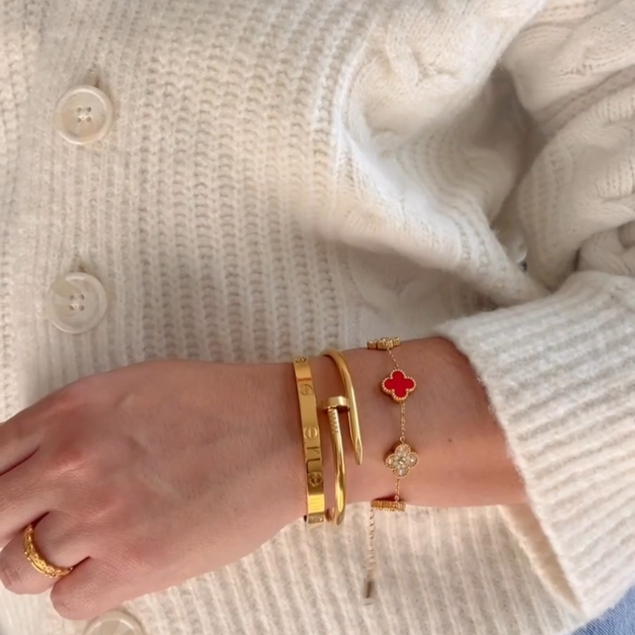 Affinity - Gold Bangle Bracelets – Plain and  Zirconia Styles