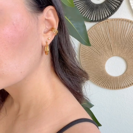 Harmony - Oval Hoop Stainless Steel Earrings