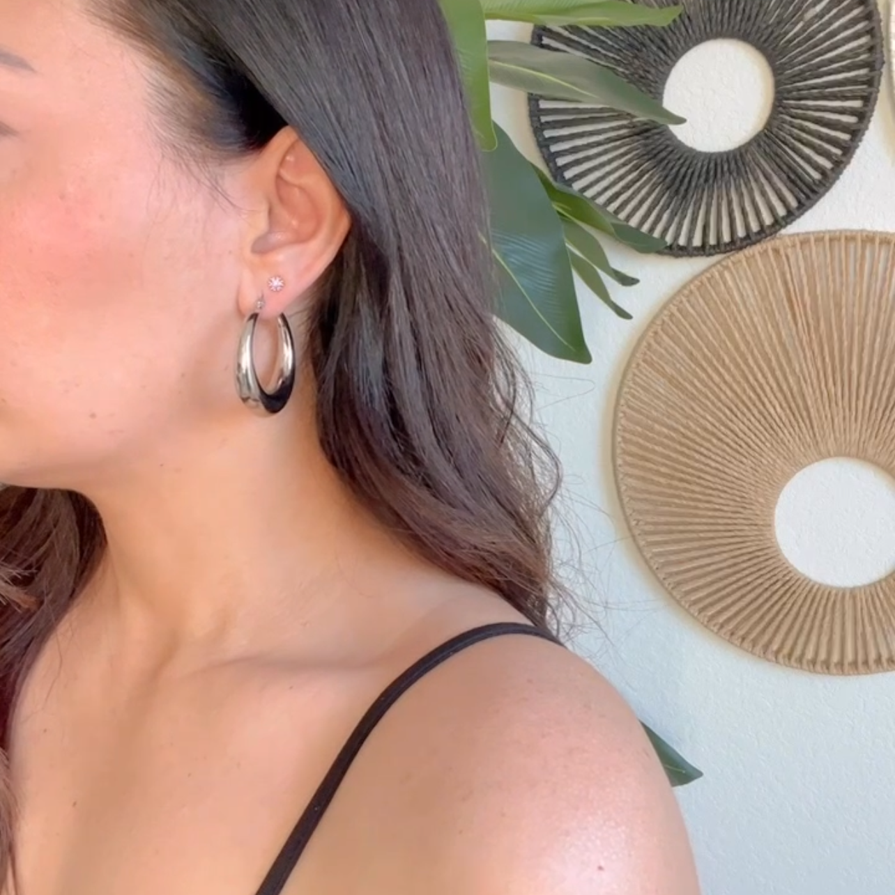 Bold - Thick Gold Hoop Earrings Gold and Silver