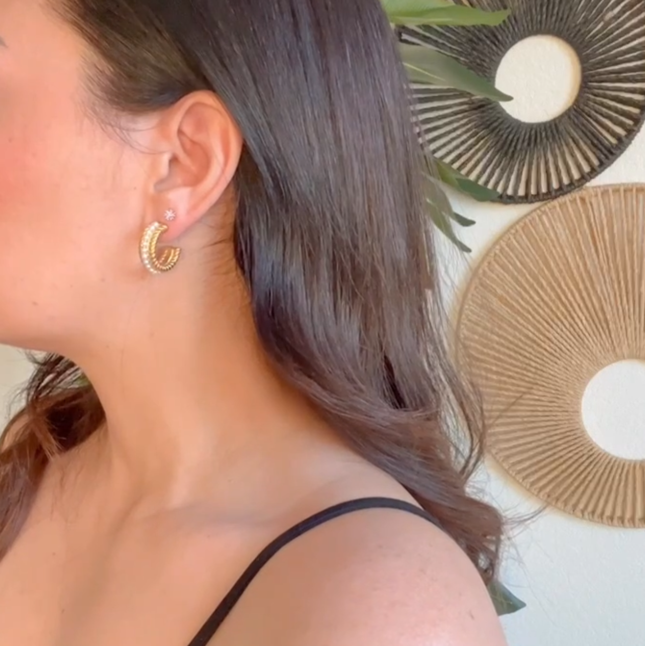 Twisted Pearl Hoop – Hypoallergenic