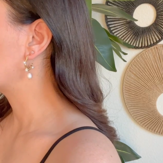 Lustre - Baroque Freshwater Pearl Earrings