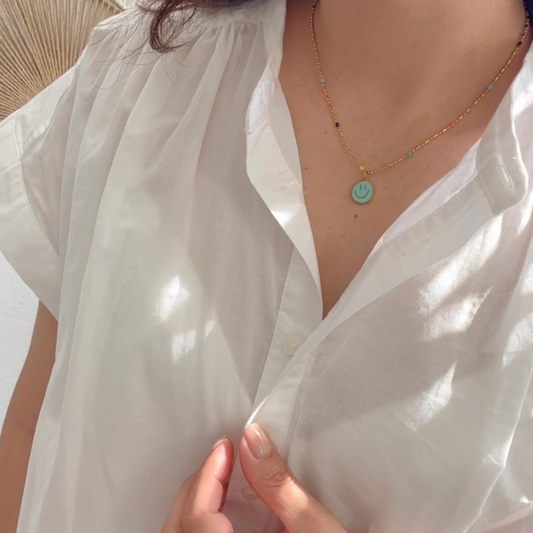 Smiley Face and Balloon Dog Pendant Necklaces