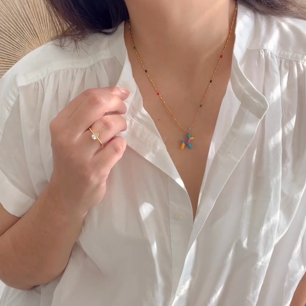 Smiley Face and Balloon Dog Pendant Necklaces