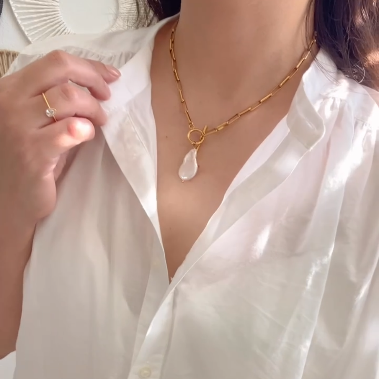 Pearl Pendant Necklace – Clip Chain and OT Clasp