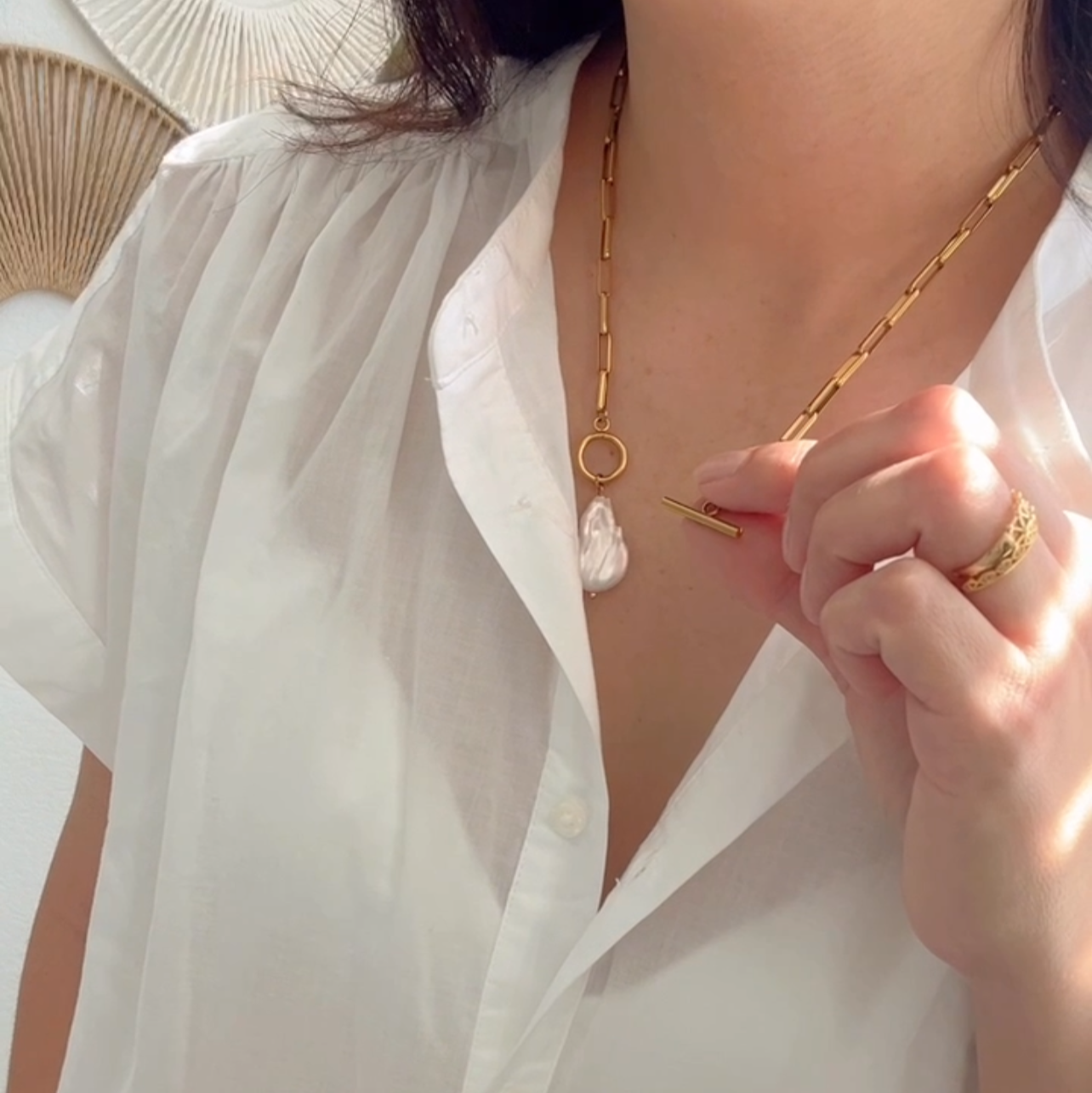 Pearl Pendant Necklace – Clip Chain and OT Clasp