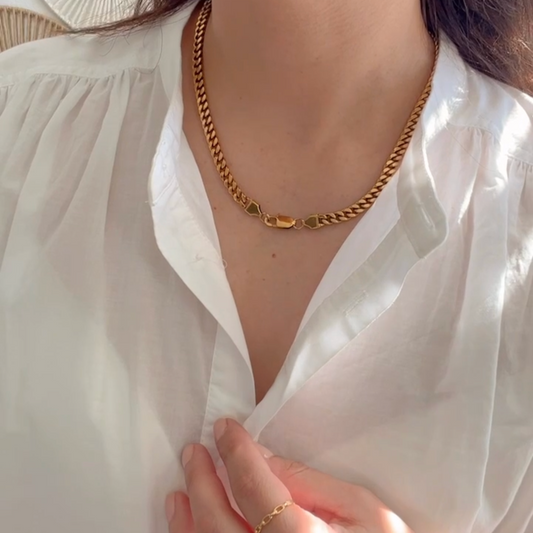 Thick Cuban Link Chain Necklace  Unisex Stainless Steel 316L