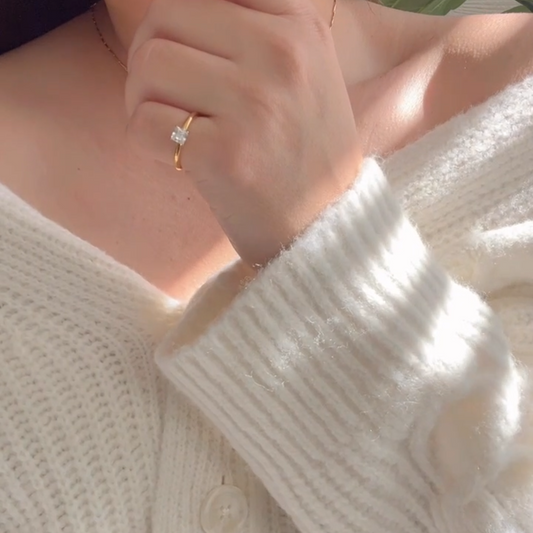 Heart and Square Diamond Inspired Rings – Stainless Steel