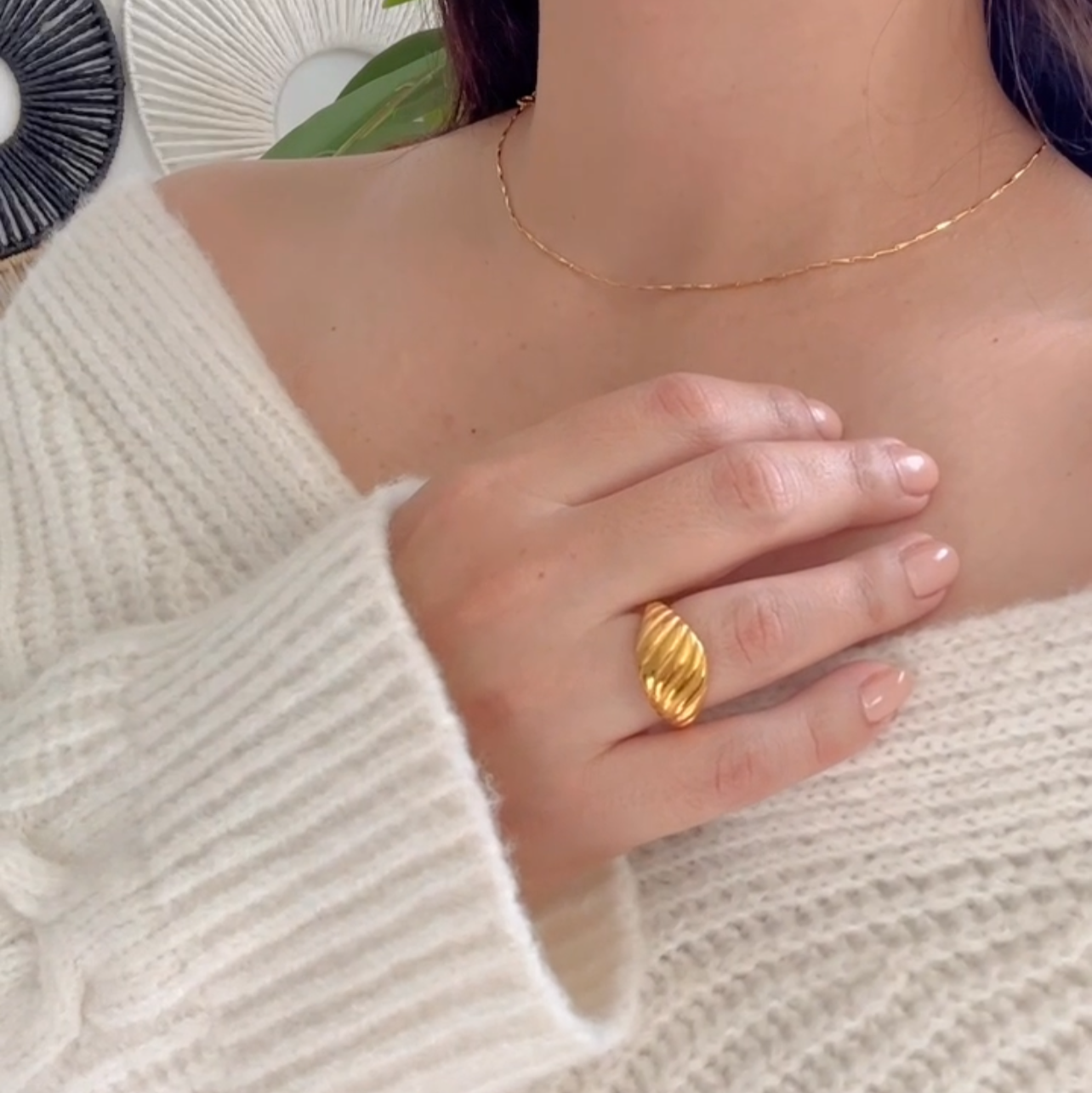 Thick Croissant Ring –  Classic Design