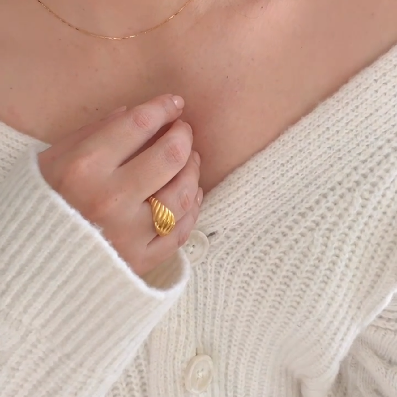 Thick Croissant Ring –  Classic Design