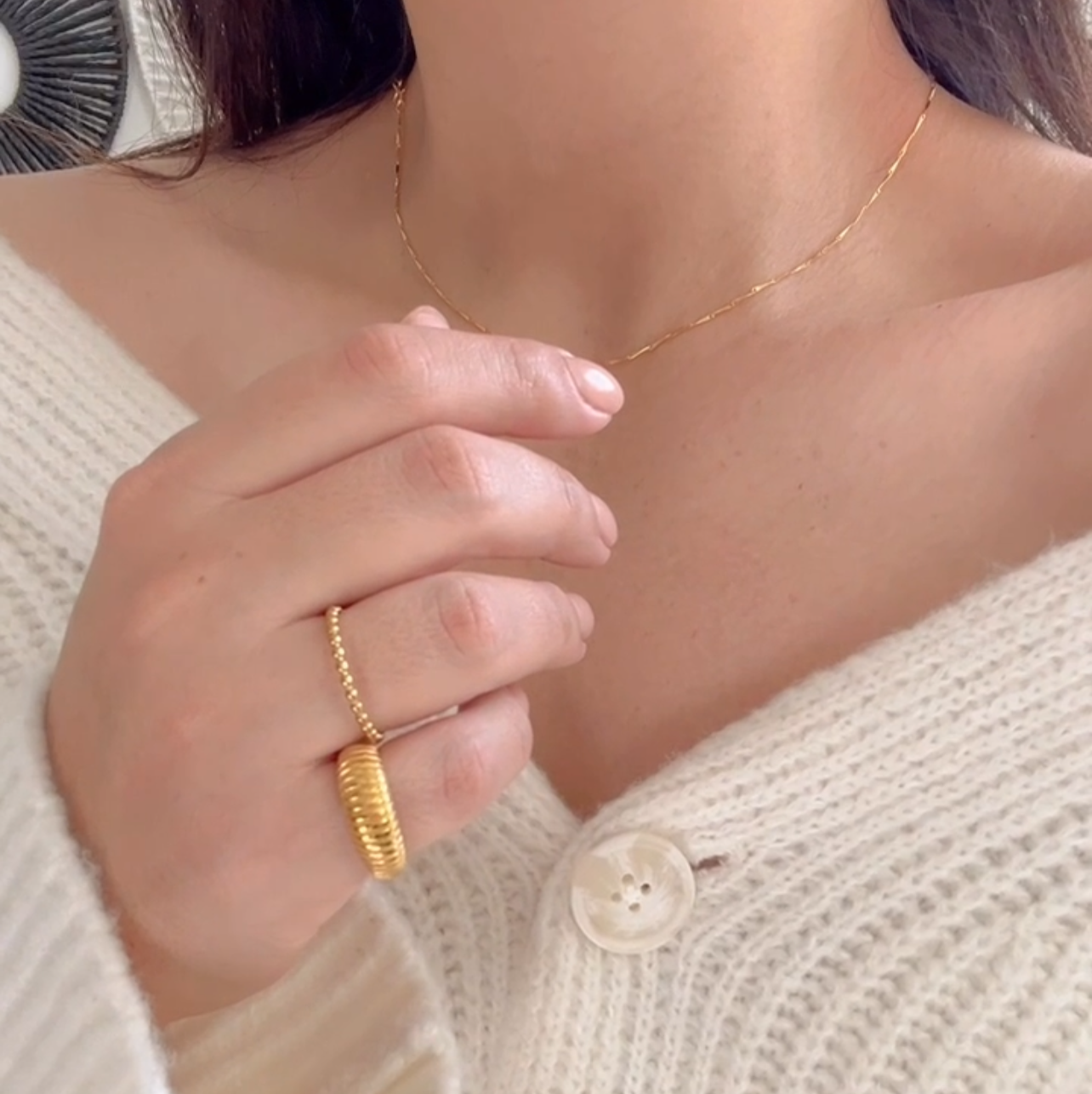 Dome Ring  Stainless Steel Minimalist Diadem Style