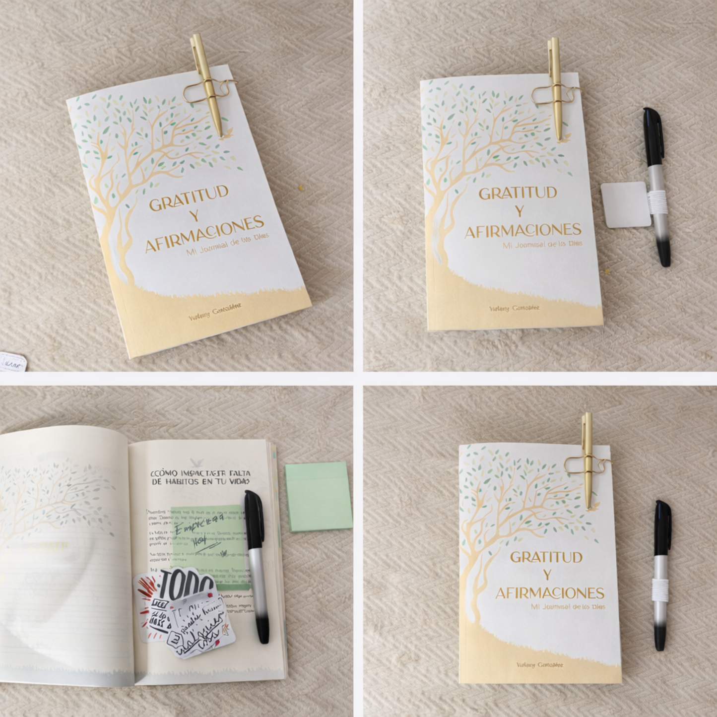 Diario de gratitud y afirmaciones para mujeres y hombres que buscan hábitos positivos y enfoque diario