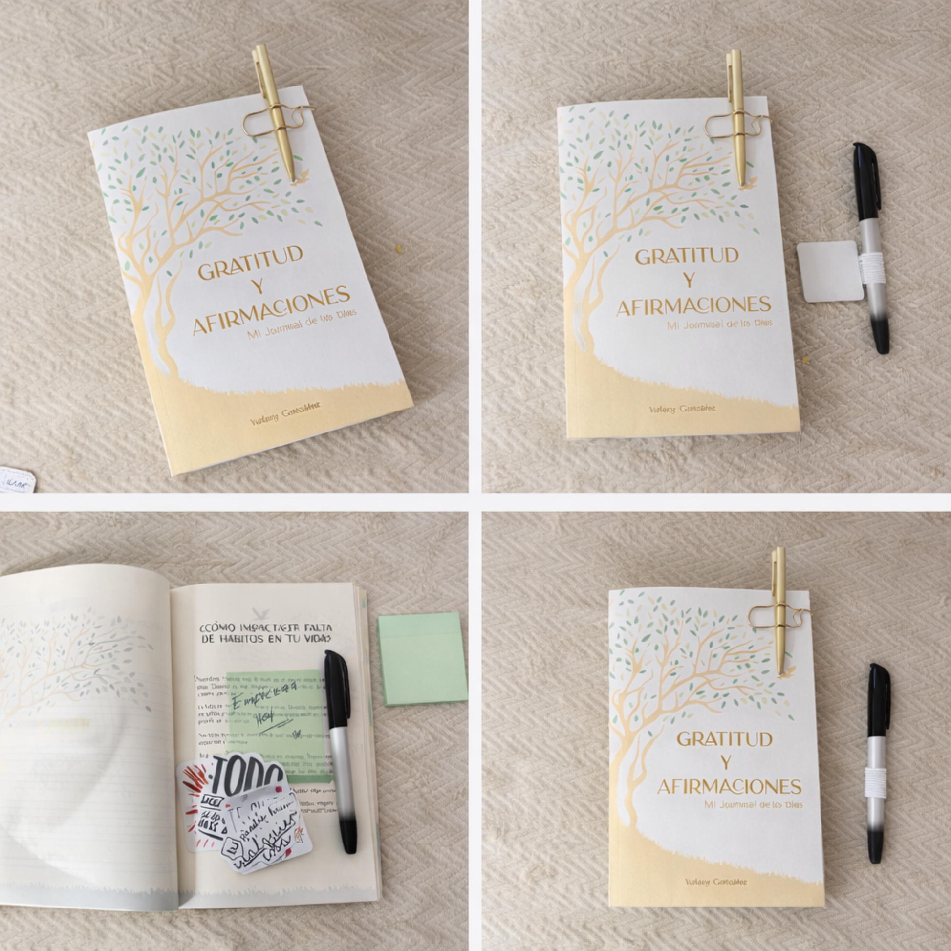Diario de gratitud y afirmaciones para mujeres y hombres que buscan hábitos positivos y enfoque diario