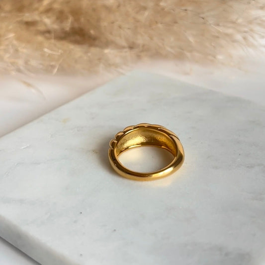 Croissant Dome Ring Stainless Steel Timeless Design