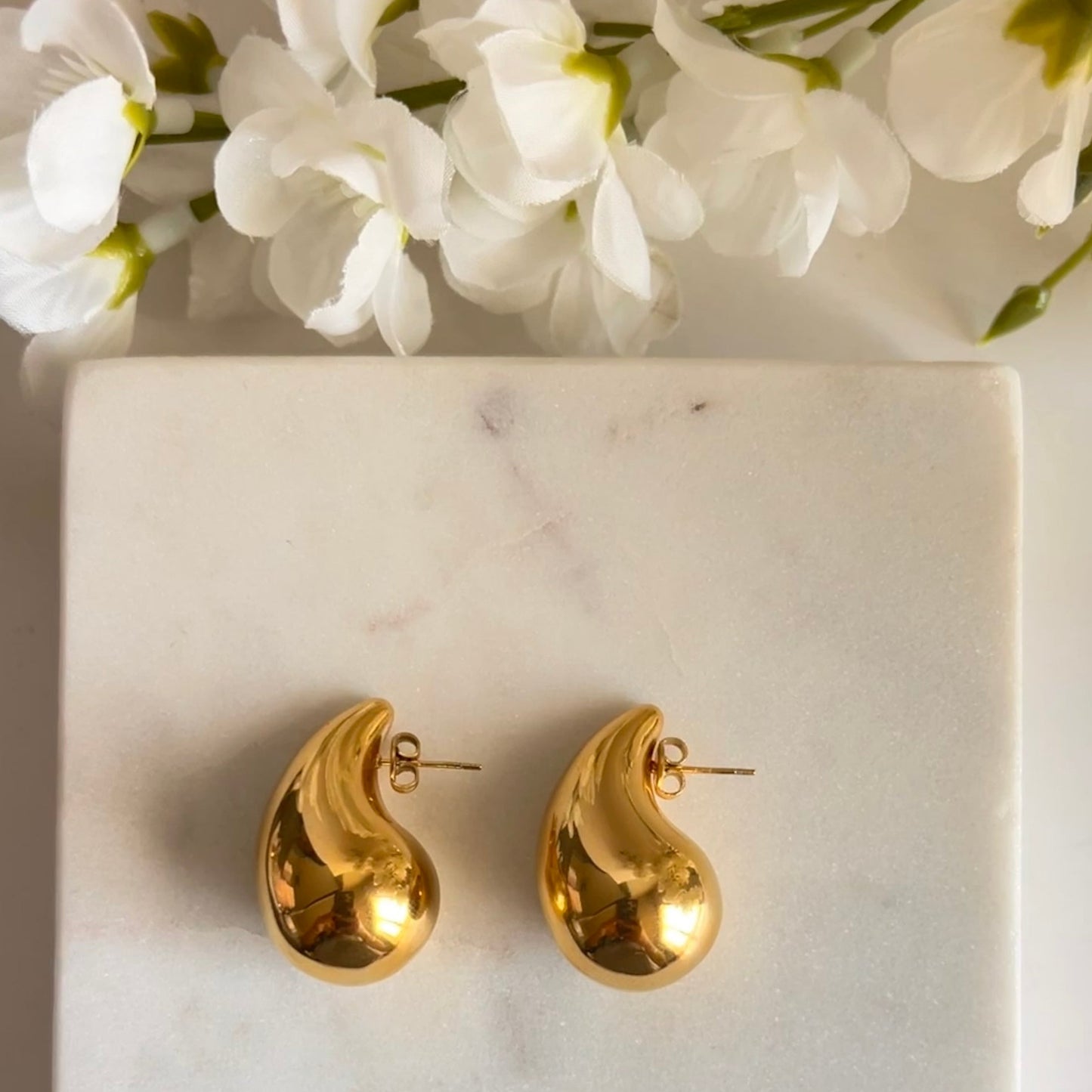 Dew - Gold and Silver Teardrop Earrings – Large and  Minimalist